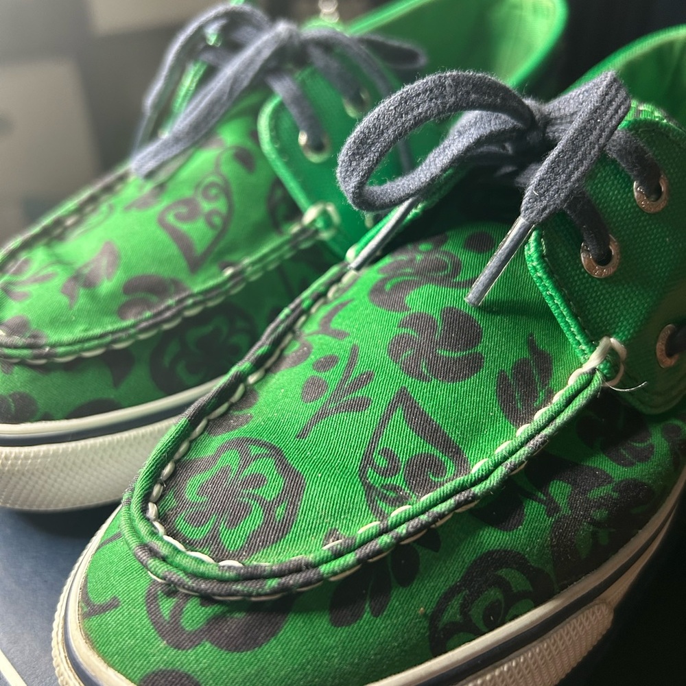 Sperry Biscayne Green/floral